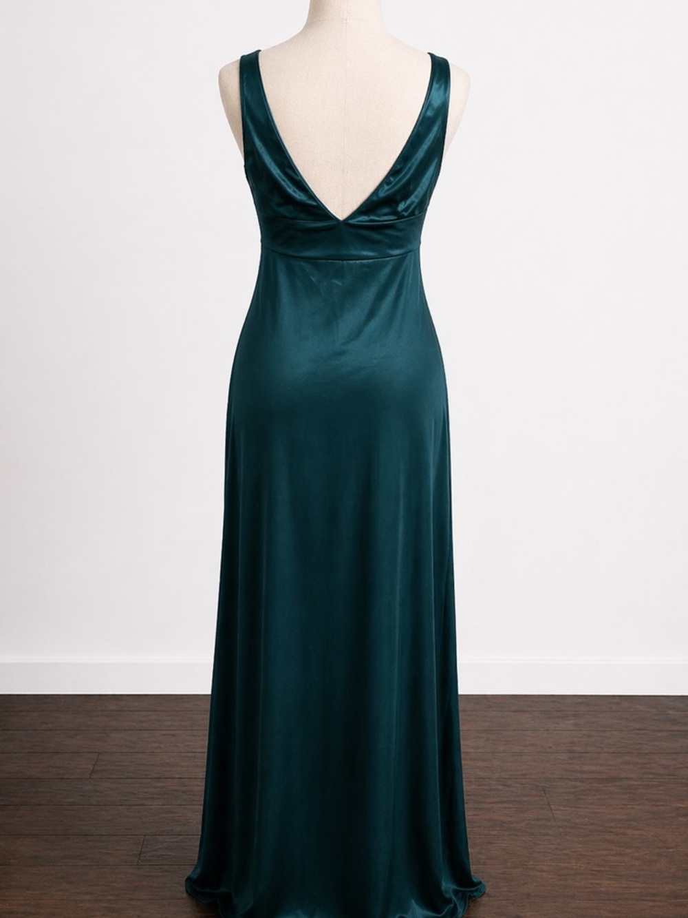 Vintage Vassarette Emerald Nightgown Lace Slip Dress 90s M - Picture 5 of 7